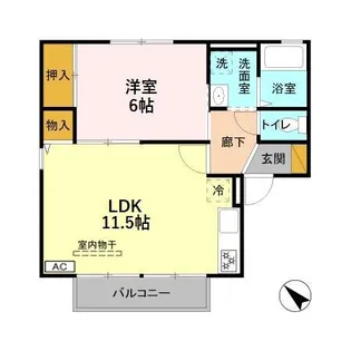 メルべーユ・ミキ【1階】の間取り