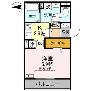 AKコンフォルト高崎栄町【1階】の間取り