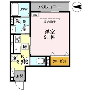 AKコンフォルト高崎栄町【1階】の間取り
