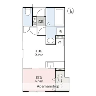 群馬県高崎市倉賀野町【アパート】の間取り