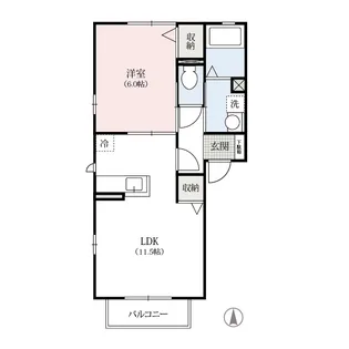 ルミエールA【2階】の間取り