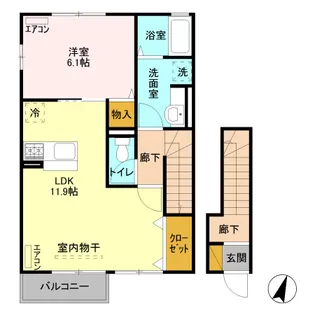 フラール【2階】の間取り