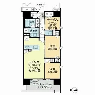 ポレスター高崎ザ・ステーションイースト【8階】の間取り