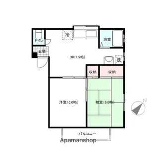 めぐみハイツA【1階】の間取り
