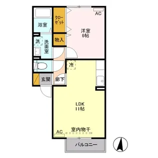 ヴィラオーネスト B【2階】の間取り