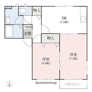 エスポワールK B棟【1階】の間取り