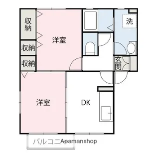 エスポワールK B棟【2階】の間取り