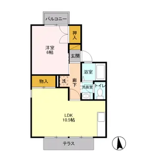 セジュール千木良 B【1階】の間取り