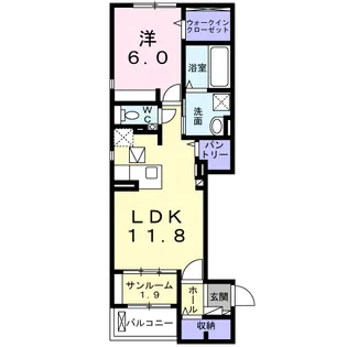 ラ ペ フランⅡ【1階】の間取り
