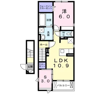 ラ ペ フランⅡ【2階】の間取り