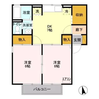 ハウゼ・K A【1階】の間取り