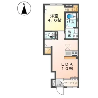 リアン・Ⅲ【102号室】の間取り