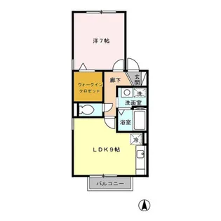 アムール AB【2階】の間取り