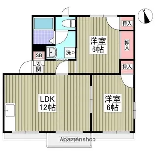タウニィ笠原A【2階】の間取り