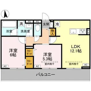 DーGRAN矢中町【2階】の間取り
