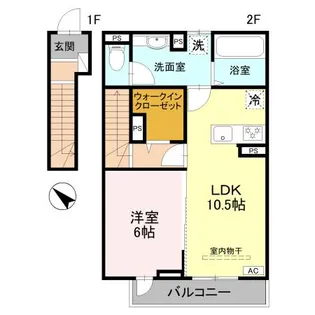 RESIDENCE歌川町 C棟【2階】の間取り