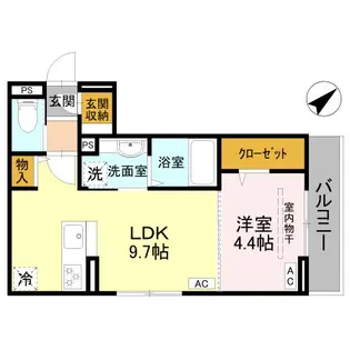 LA CHANCE和田町【3階】の間取り
