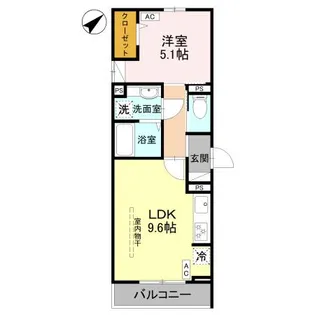 LA CHANCE和田町【3階】の間取り