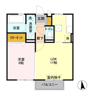 プチアリス【1階】の間取り