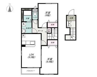 フェリス【2階】の間取り