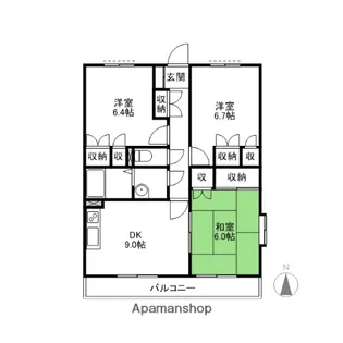 GRANDVIEW前橋【2階】の間取り