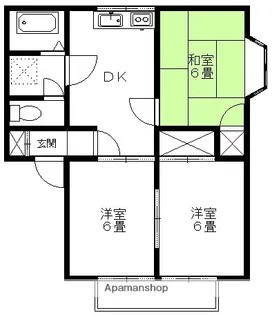 パークハイム朝日が丘【2階】の間取り