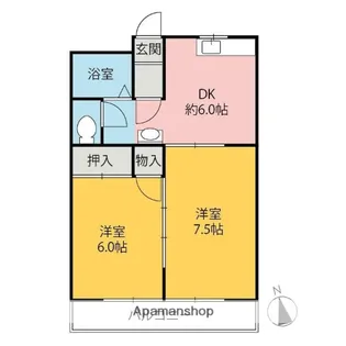 昭和コーポ前橋A・B【3階】の間取り