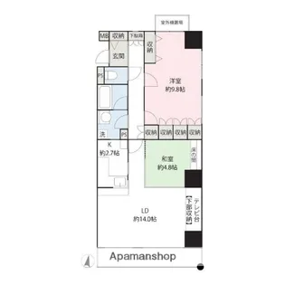 パシフィックパレス大手町【7階】の間取り
