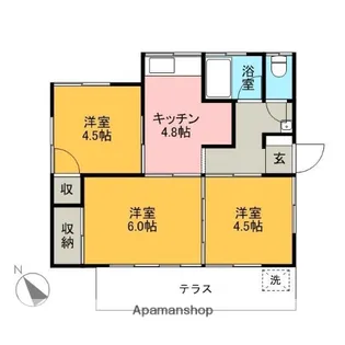 群馬県前橋市天川大島町【一戸建】の間取り
