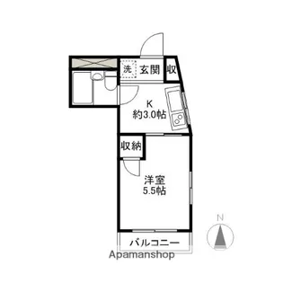 ベルテ【203号室】の間取り