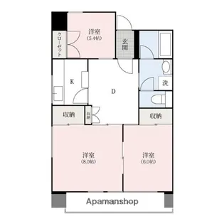 群馬県前橋市大友町2丁目【マンション】の間取り