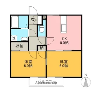 ラベンダー【2階】の間取り