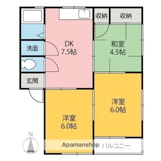 大川ハイツ【201号室】の間取り