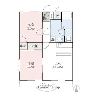 カンパーニュ敷島【3階】の間取り