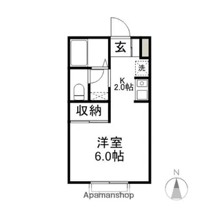 エステートピア青柳【203号室】の間取り