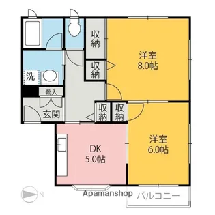 サンリッツ聖ピア【202号室】の間取り