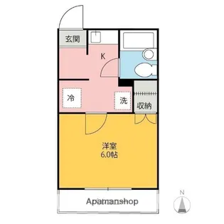 コーポソレイユ【102号室】の間取り
