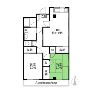 群馬県前橋市下小出町2丁目【マンション】の間取り