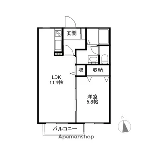 ツインバードAB【1階】の間取り
