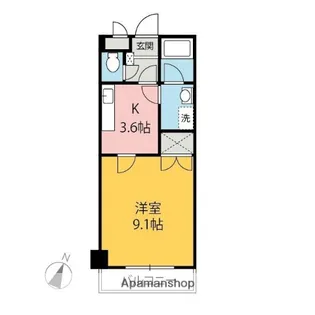 国領ハイツ三千鶴【306号室】の間取り