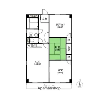 ジョアンナマンション【805号室】の間取り