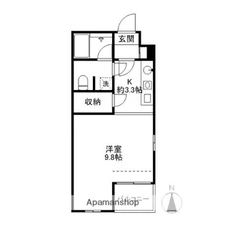 HKRESIDENCEDUO【W103号室】の間取り