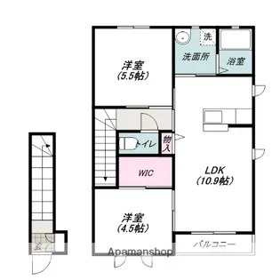 モン・リヴィエール【2階】の間取り
