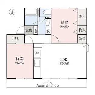 セジュールフジA・B・C【1階】の間取り
