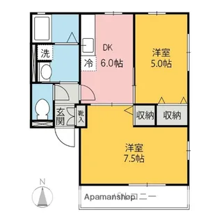 レトア絹香A・B【2階】の間取り