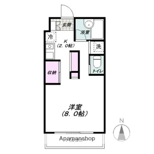 PARTIUM川原【202号室】の間取り