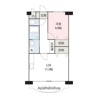 グレースコーポ荒牧【202号室】の間取り