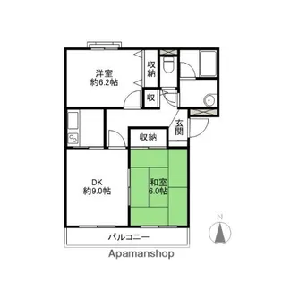 プラムマンション【205号室】の間取り