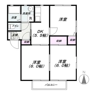 群馬県前橋市荒牧町2丁目【アパート】の間取り