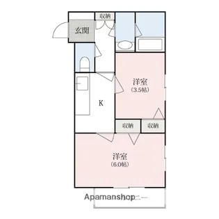 ダイアパレスステーションプラザ前橋Ⅱ【101号室】の間取り